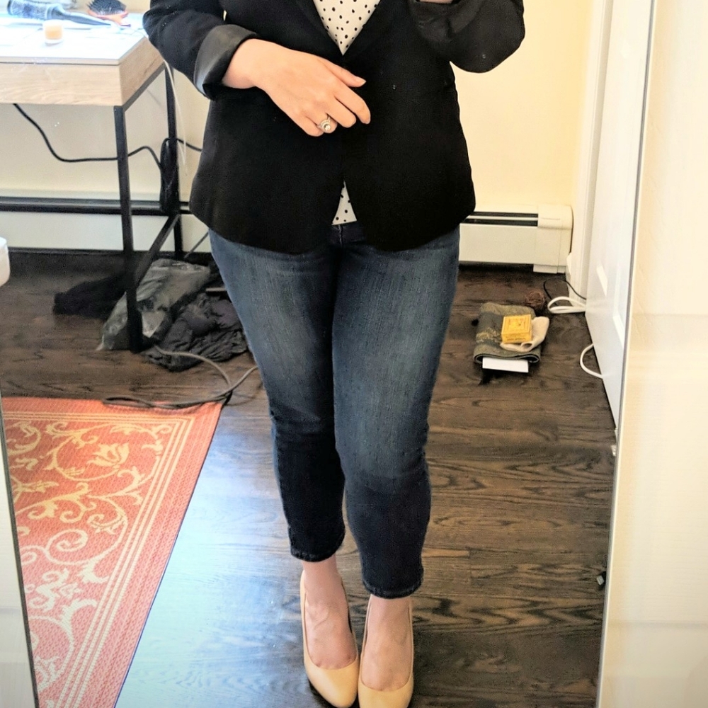 Cosmic Blue Love - Stitch Fix Skinny Capri Jean 29